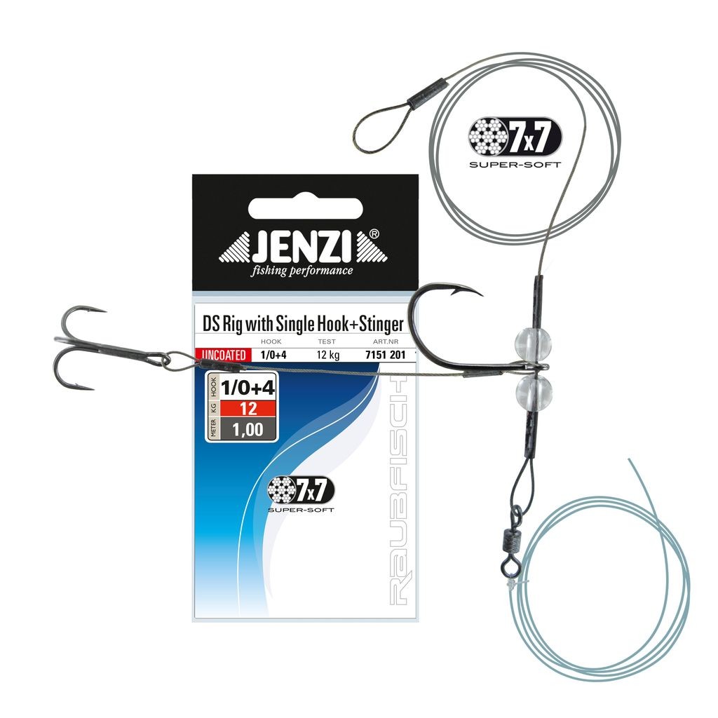 Jenzi Drop-Shot Rig mit Einzelhaken 1/0 + 4g 12kg