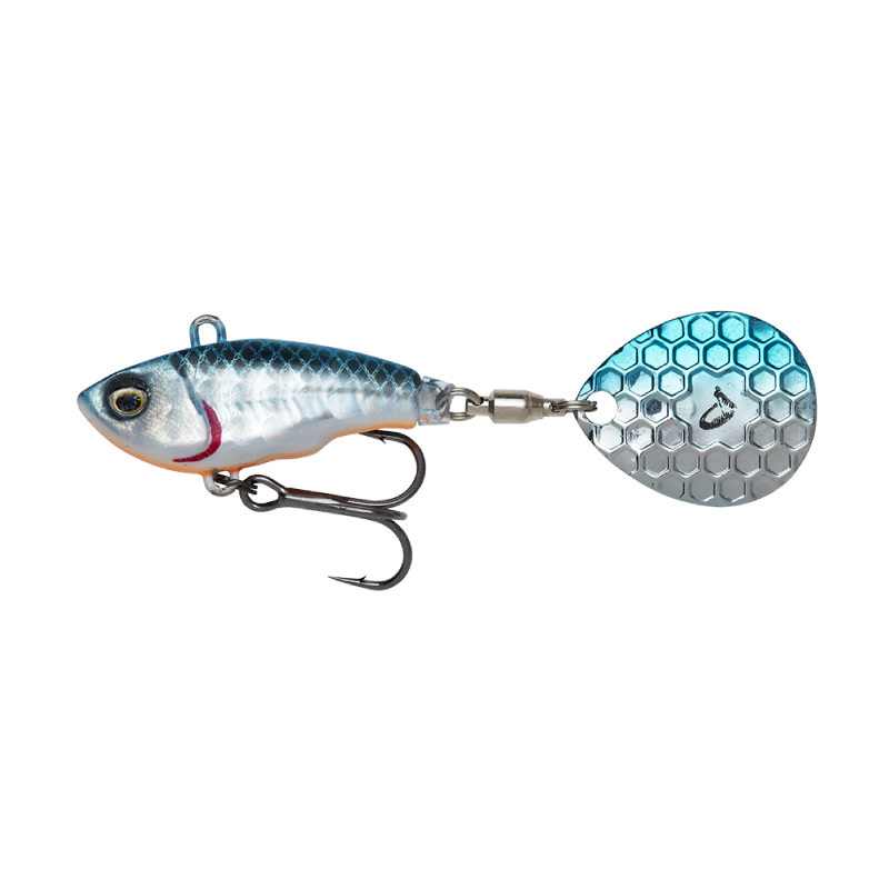 Savage Gear Fat Tail Spin Blue Silver 8cm