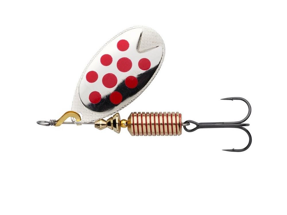 Abu Garcia Fast Attack Spinners Silver/Red Dots 7g