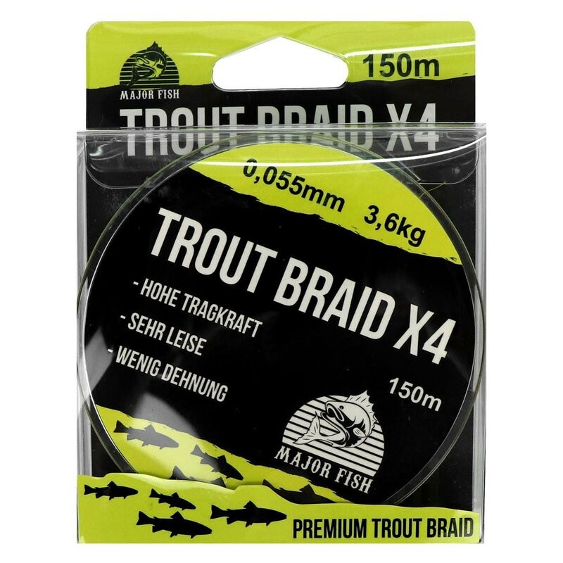 Major Fish Trout Braid 4x yellow 0.05mm