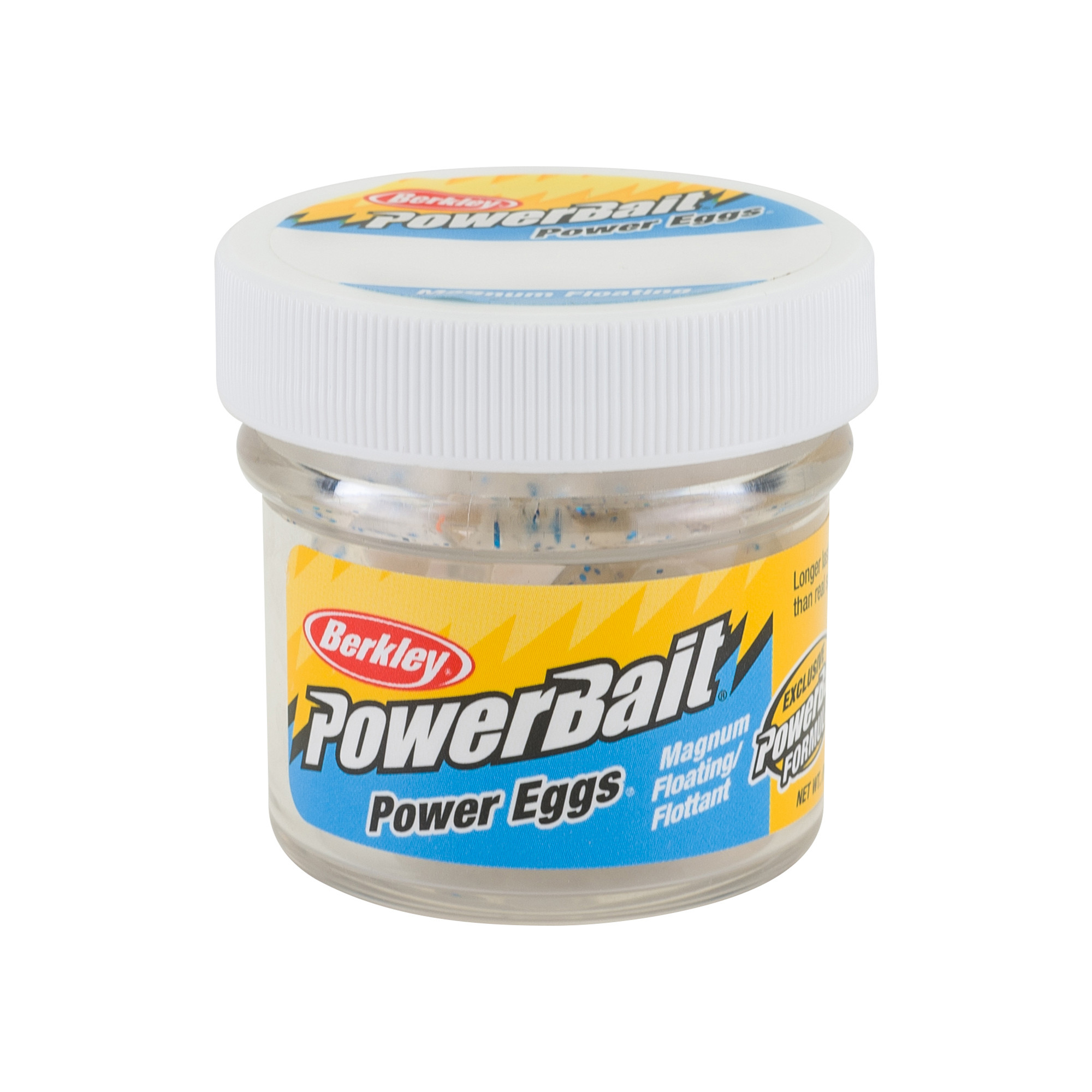 Berkley PowerBait® Clear Eggs Floating Clear Silver Blue-Fl. White Garlic