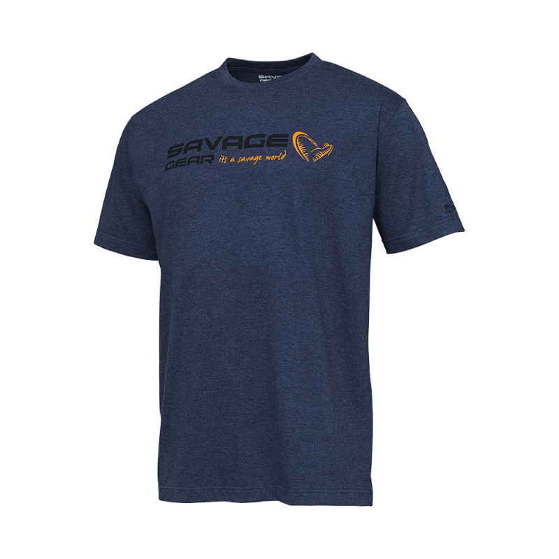 Savage Gear T-Shirt mit Signature - Logo Blau M Savage Gear T-Shirt mit Signature - Logo Blau M