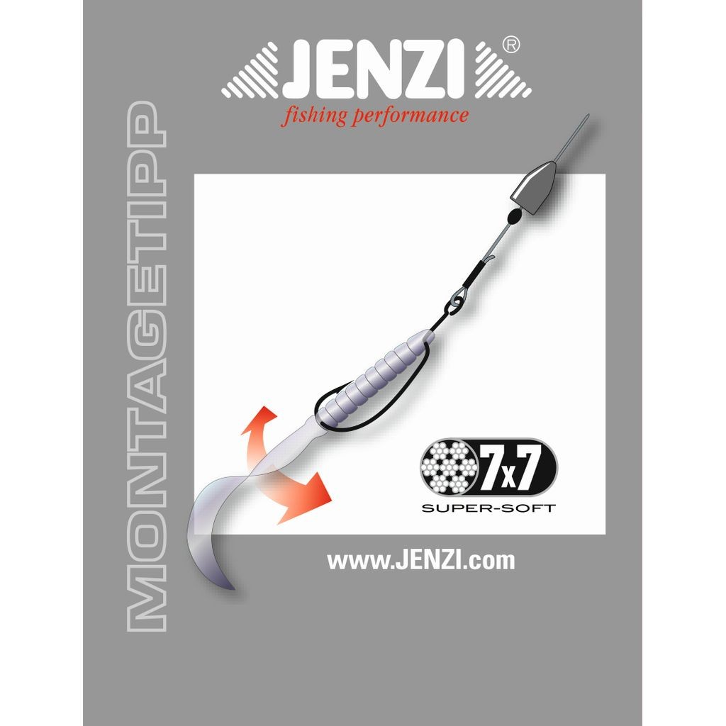 Jenzi Texas Rig Stahlvorfach 7g 1