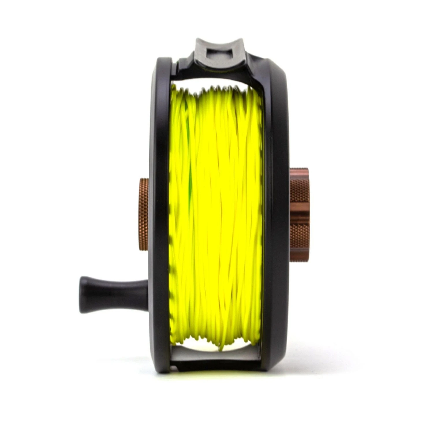 Traun River Solid Fliegenrollen black/coffee 