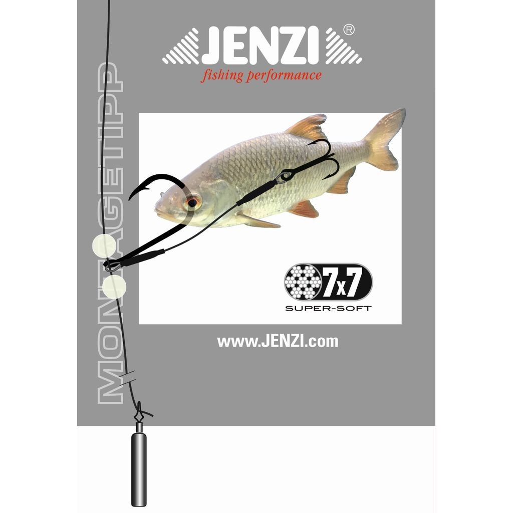 Jenzi Drop-Shot Rig mit Einzelhaken 2/0 + 4g 12kg Jenzi Drop-Shot Rig mit Einzelhaken 2/0 + 4g 12kg