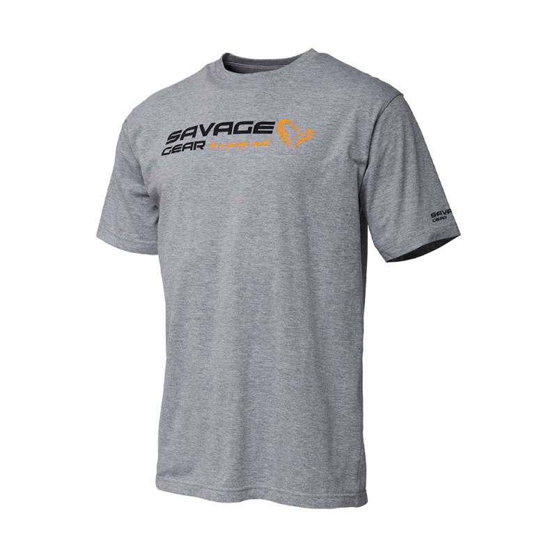 Savage Gear T-Shirt mit Signature - Logo Grau Savage Gear T-Shirt mit Signature - Logo Grau
