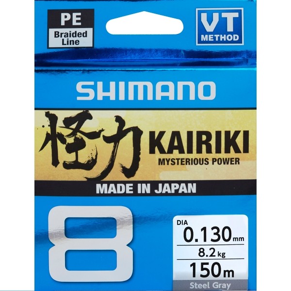 Shimano Kairiki 8 0.19mm 12kg Steel Gray