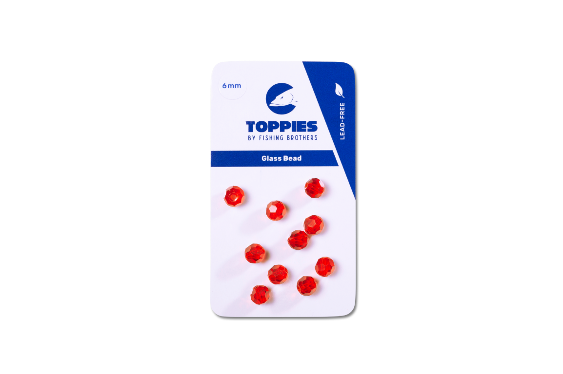 Toppies Glasperlen Red 6mm