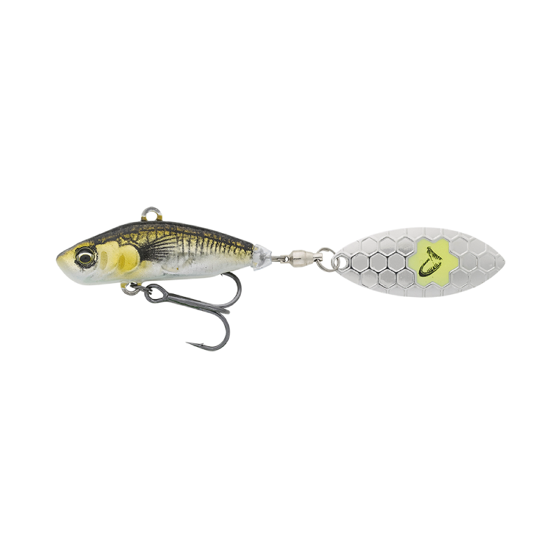 Savage Gear 3D Sticklebait Tail Spin Green Silver Ayu 7.3cm Savage Gear 3D Sticklebait Tail Spin Green Silver Ayu 7.3cm