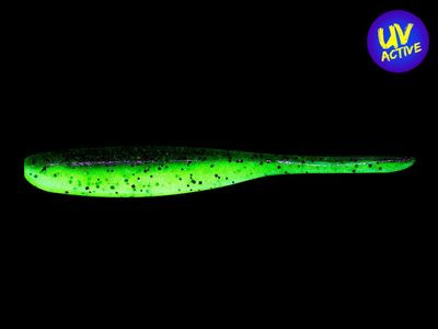 Keitech Shad Impact Green Pumkin / Chartreuse 4"