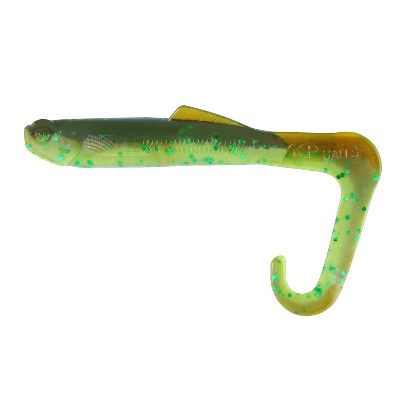 K.P Baits Hybrid Worm Twister 5" 12.5cm Green Two Tone