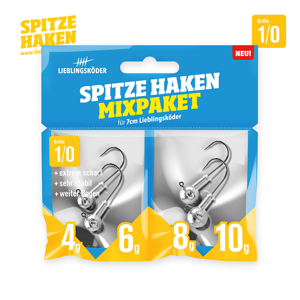 Lieblingsköder Spitze Haken Gr. 1/0 Mixpaket  Jigkopf