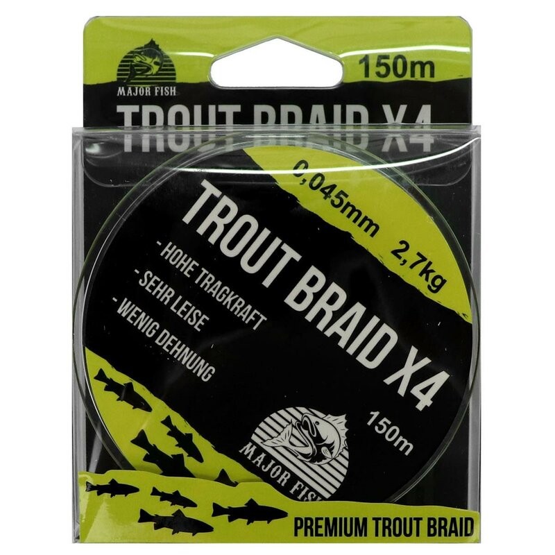 Major Fish Trout Braid 4x yellow 0.04mm