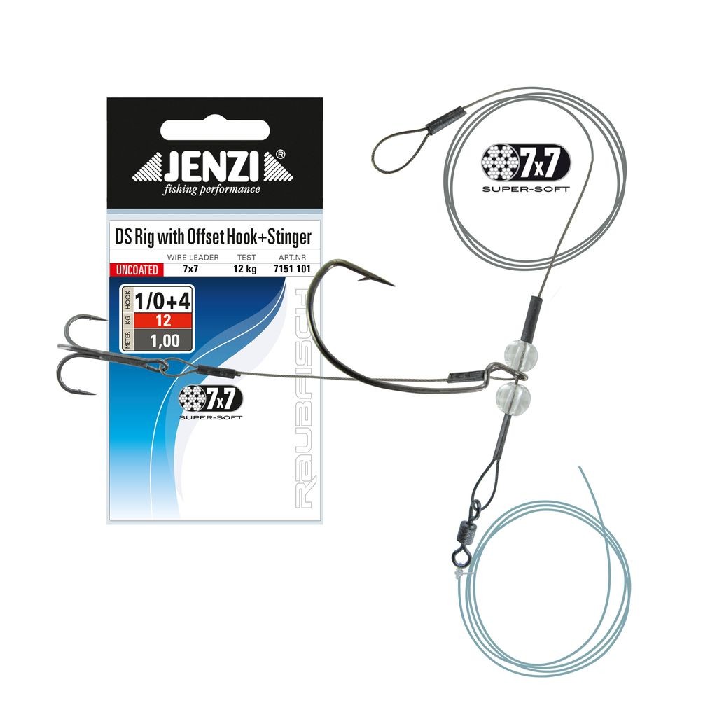 Jenzi Drop Shot Stinger Rig 1/0 + 4, 12kg Jenzi Drop Shot Stinger Rig 1/0 + 4, 12kg