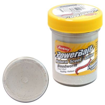 Berkley Powerbait Natural Scent Glitter Bloodworm White Berkley Powerbait Natural Scent Glitter Bloodworm White