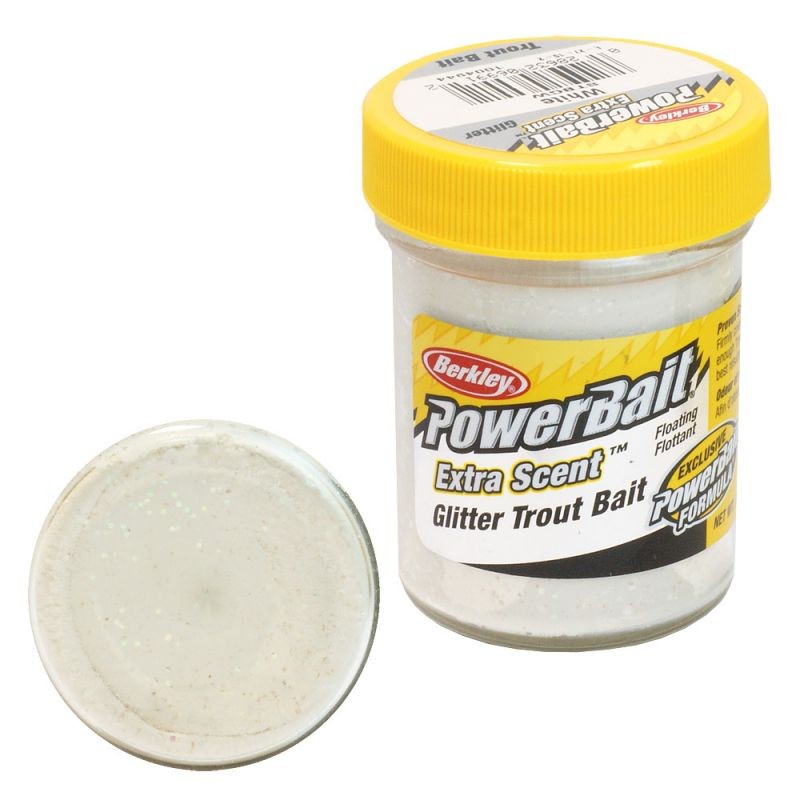 Berkley Powerbait Glitter Trout Bait White Garlic