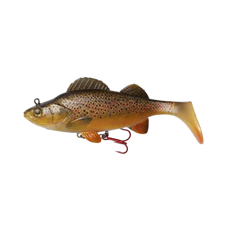 Dam Effzett Natural Perch Paddle Tail 14cm Brown Trout