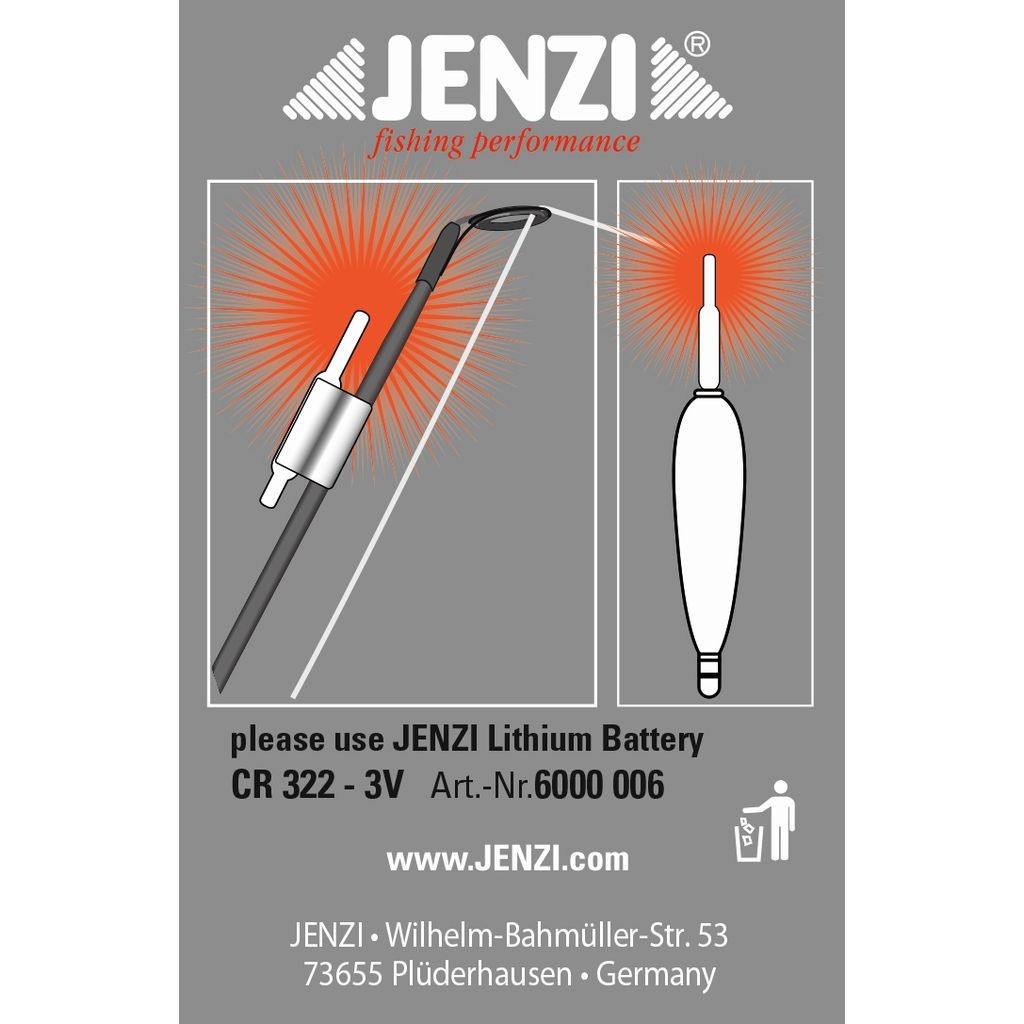 Jenzi LED Knicklicht, Tip Light, red