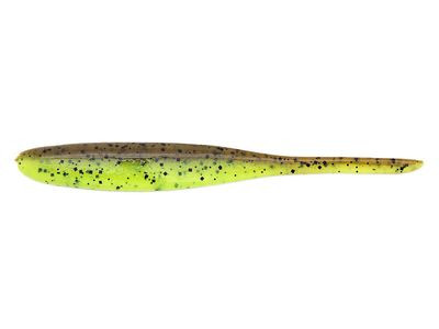 Keitech Shad Impact Green Pumkin / Chartreuse 4"